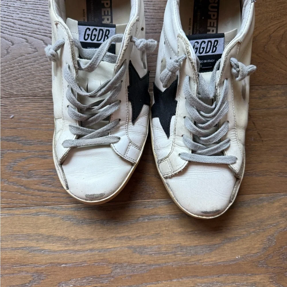 Golden Goose White Sneakers with Glitter Detail - Picture 4 of 7